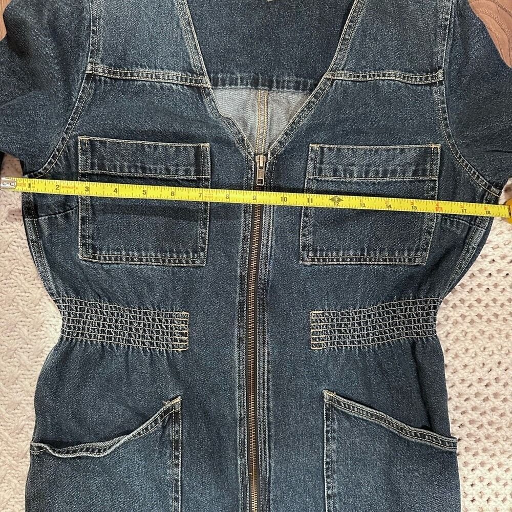 MADEWELL SMALL WOMENS Denim Jumpsuit with Front Zipper - Picture 6 of 12